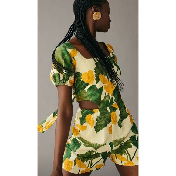 FARM Rio Green and Yellow Floral Jumpsuit - Picture 2 of 13